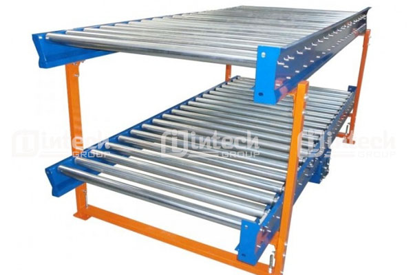 Băng tải con lăn inox hai tầng