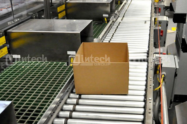 Băng tải con lăn thẳng truyền động đai bằng con lăn côn