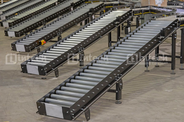 Băng tải con lăn tự do khung thép