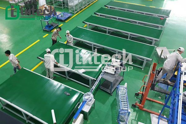 Băng tải pvc xanh