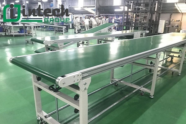 Băng tải PVC dự án tại xưởng Intech