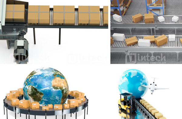 Bản vẻ 2D băng tải con lăn thùng 