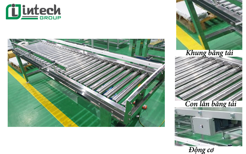 Cấu tạo băng tải con lăn tiêu chuẩn quốc tế