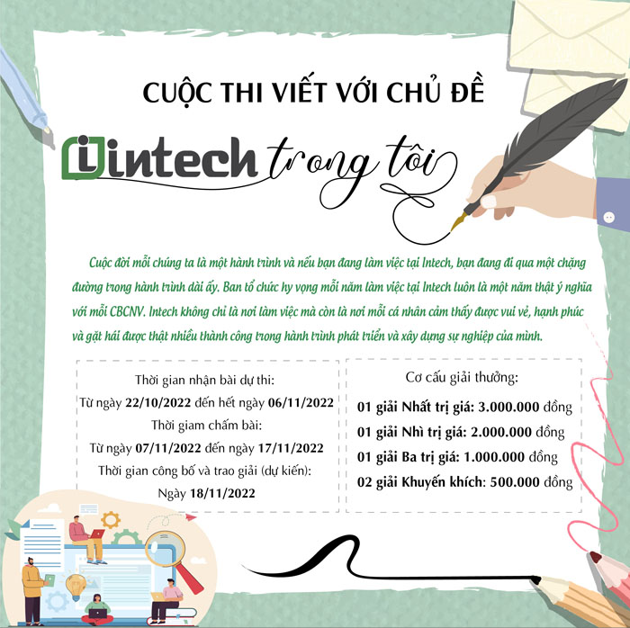 Intech phát động cuộc thi viết “Intech trong tôi”
