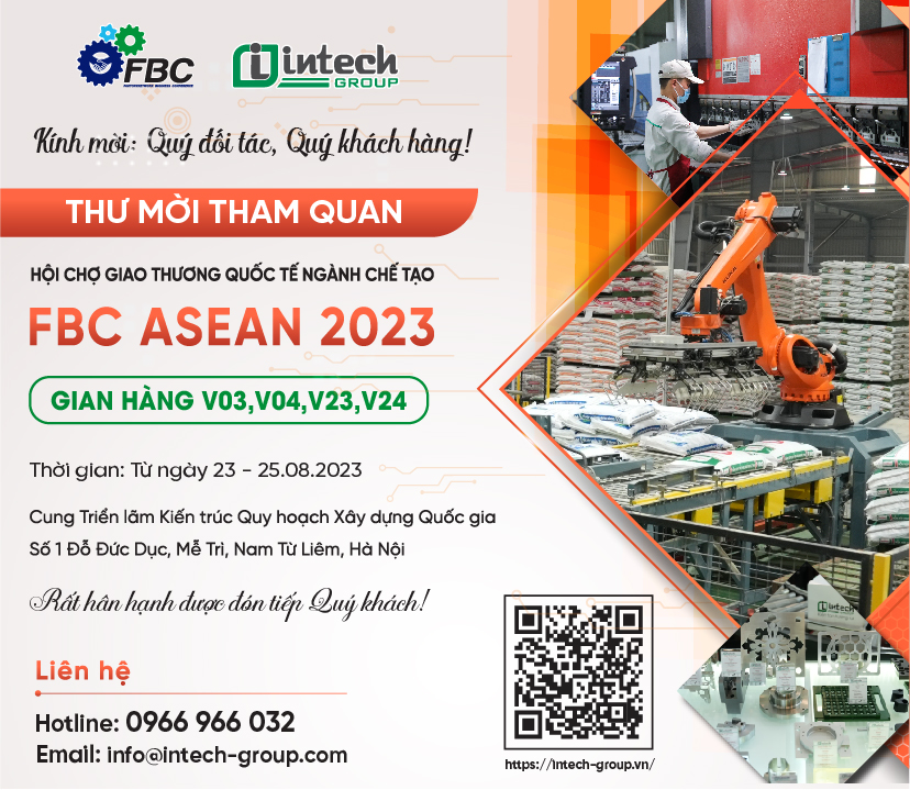 Intech kính mời khách hàng ghé tăm gian hàng tại triển lãm FBC ASEAN 2023